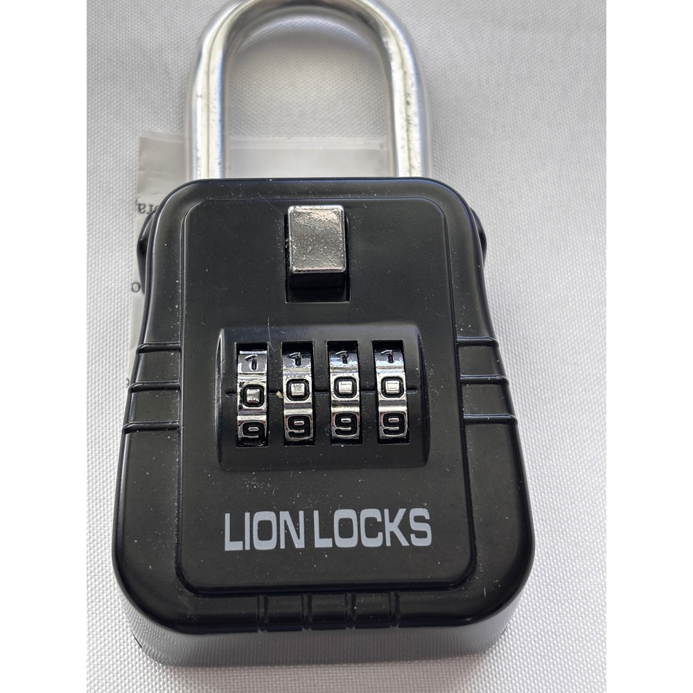 Key Storage Lock Box Metal Black Combination Shackle Security Lion Locks